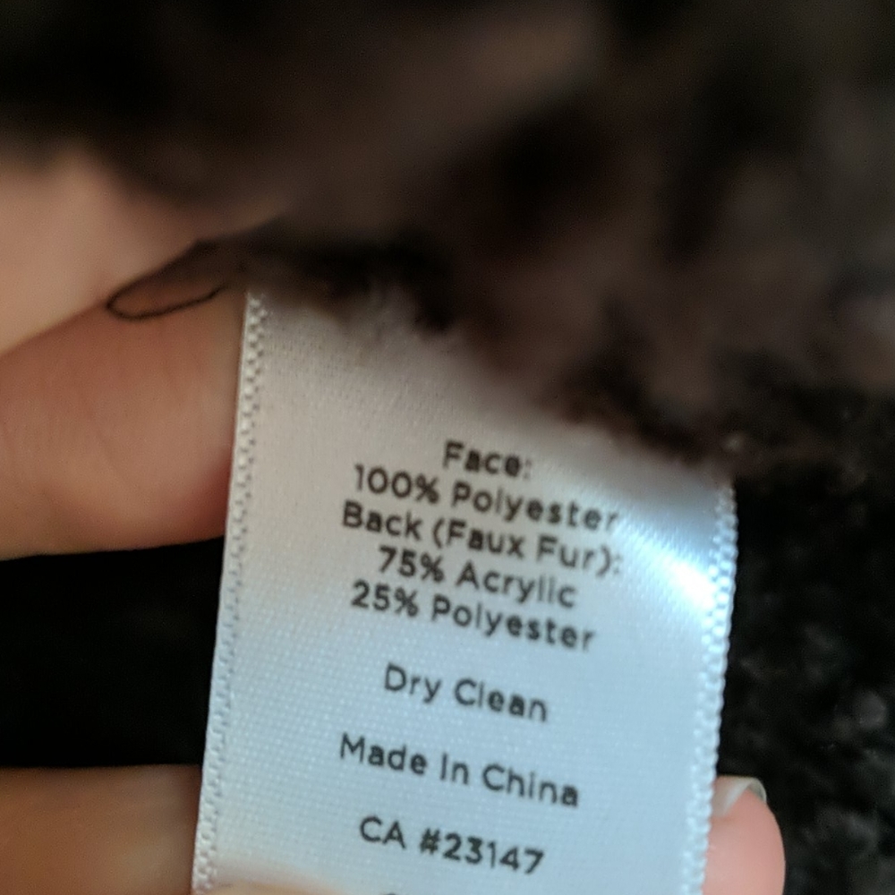 *Sold*TALBOTS Faux Suede/Fur Vest - Picture 4 of 5